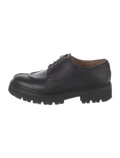 Pre-owned Grenson Leather Sneakers In Black
