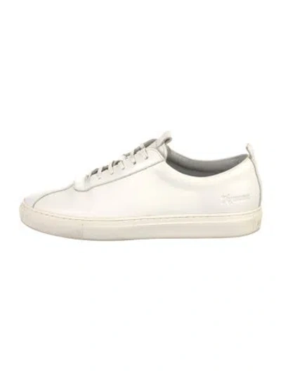 Pre-owned Grenson Leather Sneakers In White