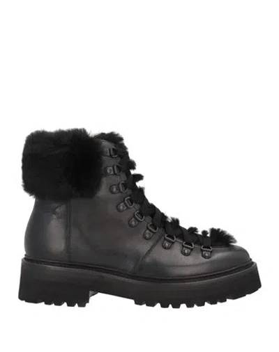 Grenson Man Ankle Boots Black Size 8 Leather, Shearling
