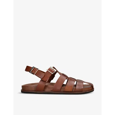 Grenson Mens Tan Quinton Fisherman Leather Sandals