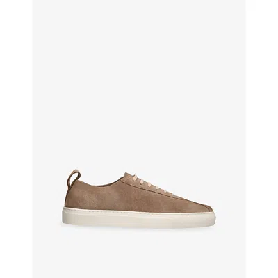 Grenson Mens Beige Sneaker 1 U Suede Trainers Eur 46 / 12 Uk In Sand