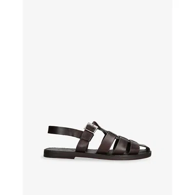Grenson Mens Brown Quincy Leather Sandals Eur 40 / 6 Uk