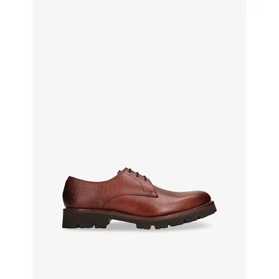Grenson Mens Gardner Leather Shoes Dark Brown Eur 45 / 11 Uk