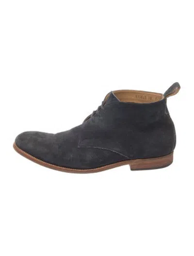 Pre-owned Grenson Suede Boots In Blue