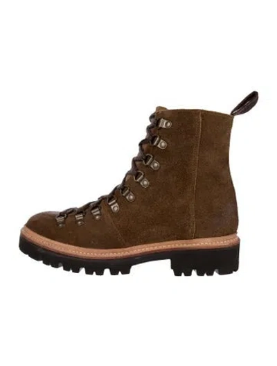 Pre-owned Grenson Suede Hiking Boots In Brown