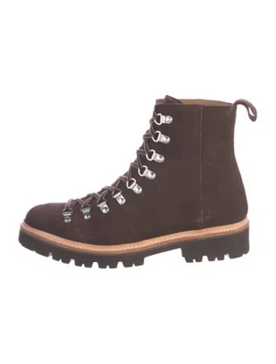 Pre-owned Grenson Suede Hiking Boots In Neutrals