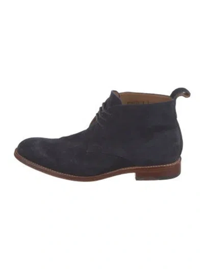 Pre-owned Grenson Suede Lace-up Boots In Blue