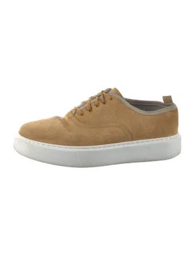 Pre-owned Grenson Suede Sneakers In White