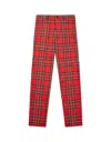 Gresham Blake Men's Black / Red Stewart Royal Red Tartan Trouser In Black/red