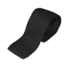 Gresham Blake Men's Black Skinny Knit Tie In Black