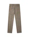 Gresham Blake Men's Blithfield Brown Check Wool Trousers In Brown