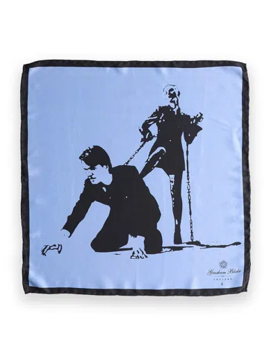 Gresham Blake Men's Blue Love, Honour & Obey Pocket Square