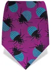 Gresham Blake Men's Blue / Pink / Purple Fuchsia & Turquoise Bed Bugs Tie In Multi