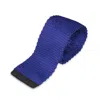 Gresham Blake Men's Blue Skinny Knit Tie In Blue