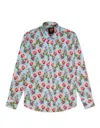 Gresham Blake Men's Blue Summer Orchids Shirt