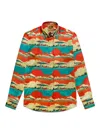 Gresham Blake Men's Garage At Dawn Silk Shirt In Multi