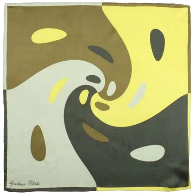 Gresham Blake Men's Green Swirl Pocket Square