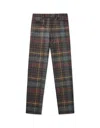 Gresham Blake Men's Hunting Brown Check Wool Trousers Gold Collection In Brown