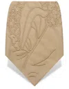 Gresham Blake Men's Neutrals Beige Embroidered Floral Tie In Sand