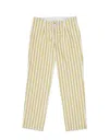 Gresham Blake Men's Neutrals Ecru Stripe Drawstring Trouser