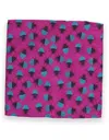 Gresham Blake Men's Pink / Purple Fuchsia & Turquoise Bed Bugs Silk Pocket Square In Multi
