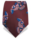 Gresham Blake Men's Red Burgundy Moth Tie In Red
