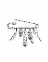 Gresham Blake Men's Silver Charm Lapel Pin In Silver