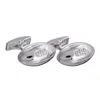 Gresham Blake Men's Silver Rugby Ball Cufflinks