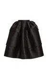 Greta Constantine Altodina Tiered Silk Gown In Black