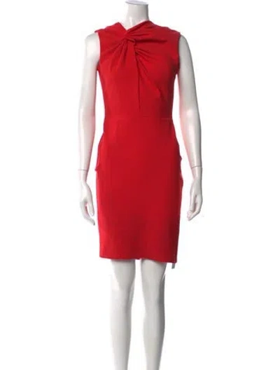 Pre-owned Greta Constantine Asymmetrical Knee-length Dress In Red