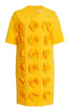 Greta Constantine Bassi Floral-embroidered Mini Dress In Yellow