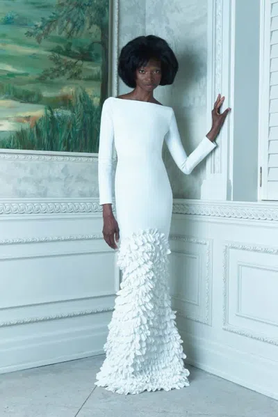 Greta Constantine Cashia Gown In White