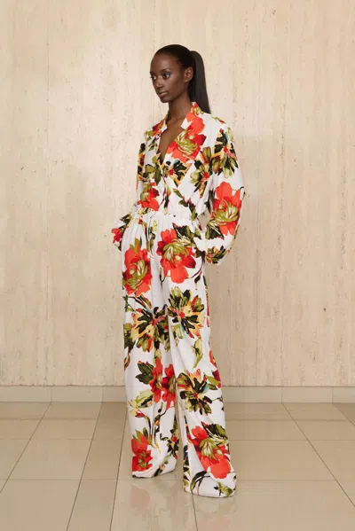 Greta Constantine Cocos Jumpsuit In Ivory