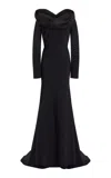 Greta Constantine Corbusier Off-the-shoulder Mermaid Gown In Black