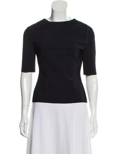 Pre-owned Greta Constantine Crew Neck Short Sleeve Top In Black