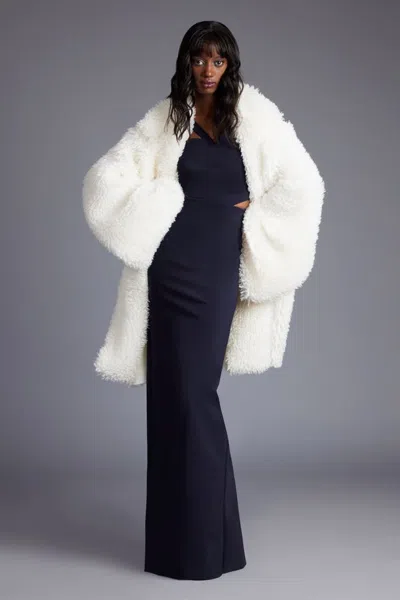 Greta Constantine Davinci Fur Coat In Ivory