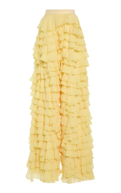 Greta Constantine Dionnaffle Layered Ruffle Pants