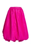 Greta Constantine Eames Gathered Capelet Silk Dress In Pink
