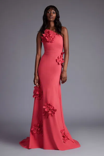 Greta Constantine Everard Flora Gown In Red