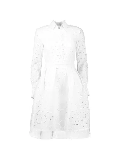 Greta Constantine Eyelet Tadolet Dress In White