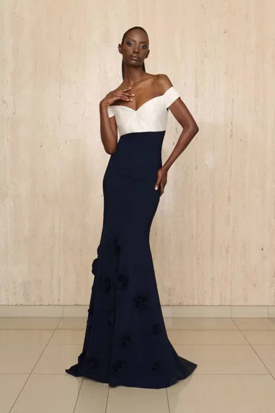 Greta Constantine Goro Gown In Black