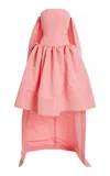 Greta Constantine Gromann Silk Capelet Dress In Pink