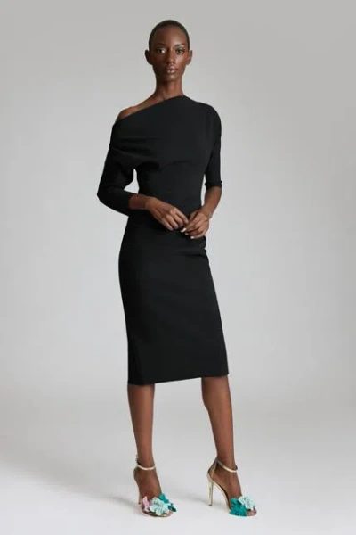 Greta Constantine Haim Midi Dress In Black