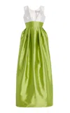 GRETA CONSTANTINE ILKOOL SILK FAILLE GOWN