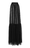 Greta Constantine Keele Suede A-line Maxi Skirt In Black