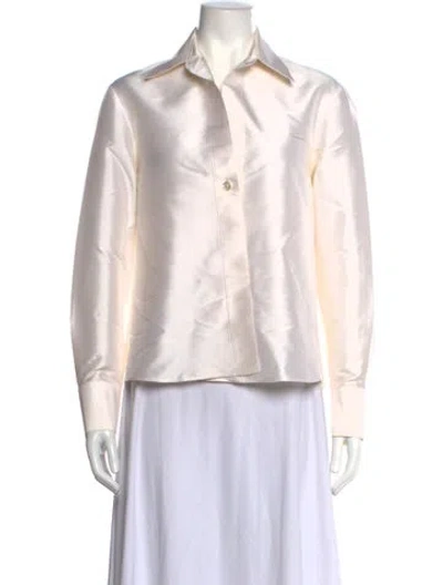 Pre-owned Greta Constantine Long Sleeve Top In Neutrals