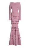 Greta Constantine Loovin Ruffled Long Sleeve Dress In Pink