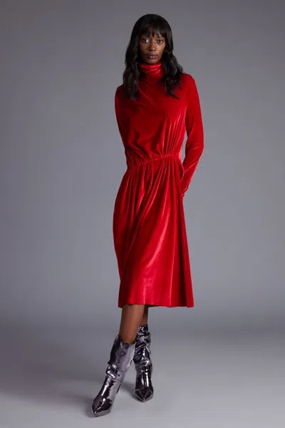 Greta Constantine Obby Midi Dress In Red