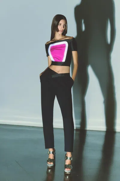 Greta Constantine Off-shoulder Top & Pants In Multi