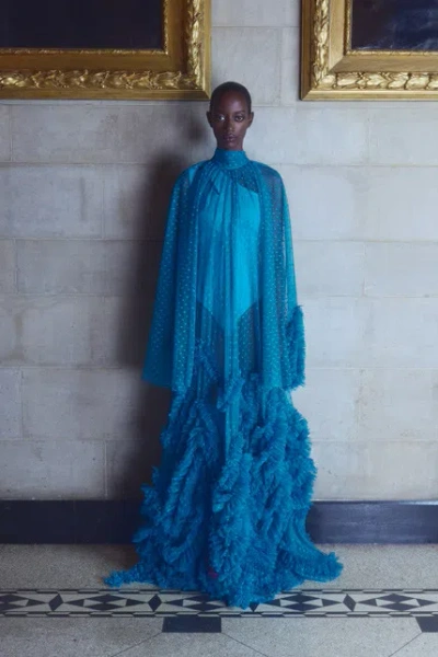 Greta Constantine Ollege Gown In Blue